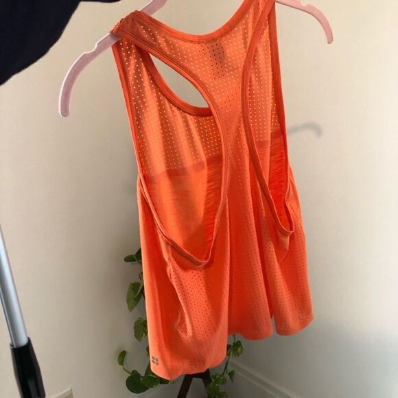 Sweaty Betty Orange Breeze Crop Run Vest Top - Picture 8 of 8
